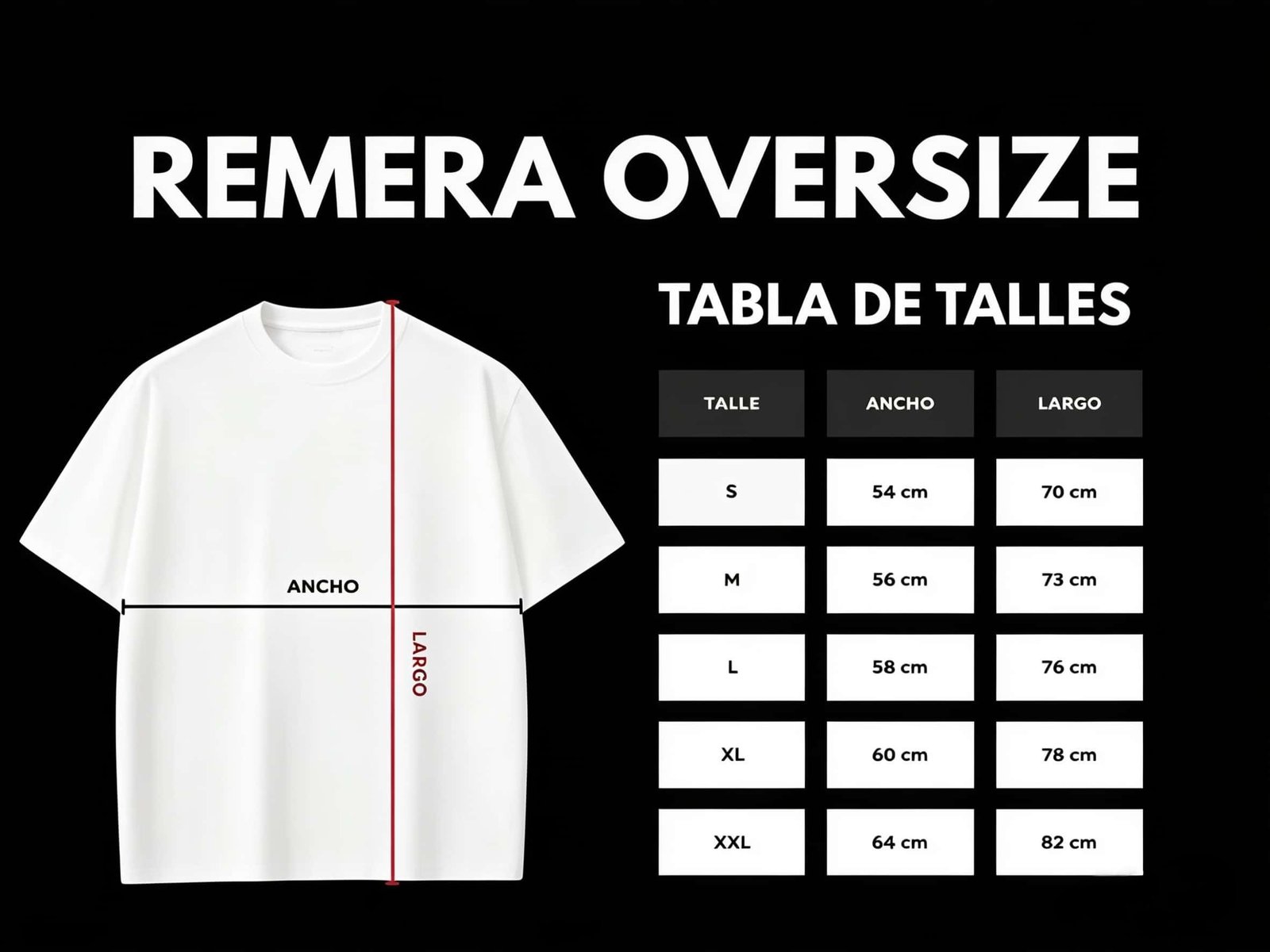 Talles remeras